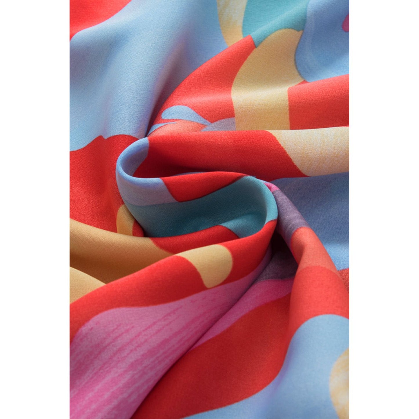 Happy Days Abstract Pattern Wide Sleeve Blouse