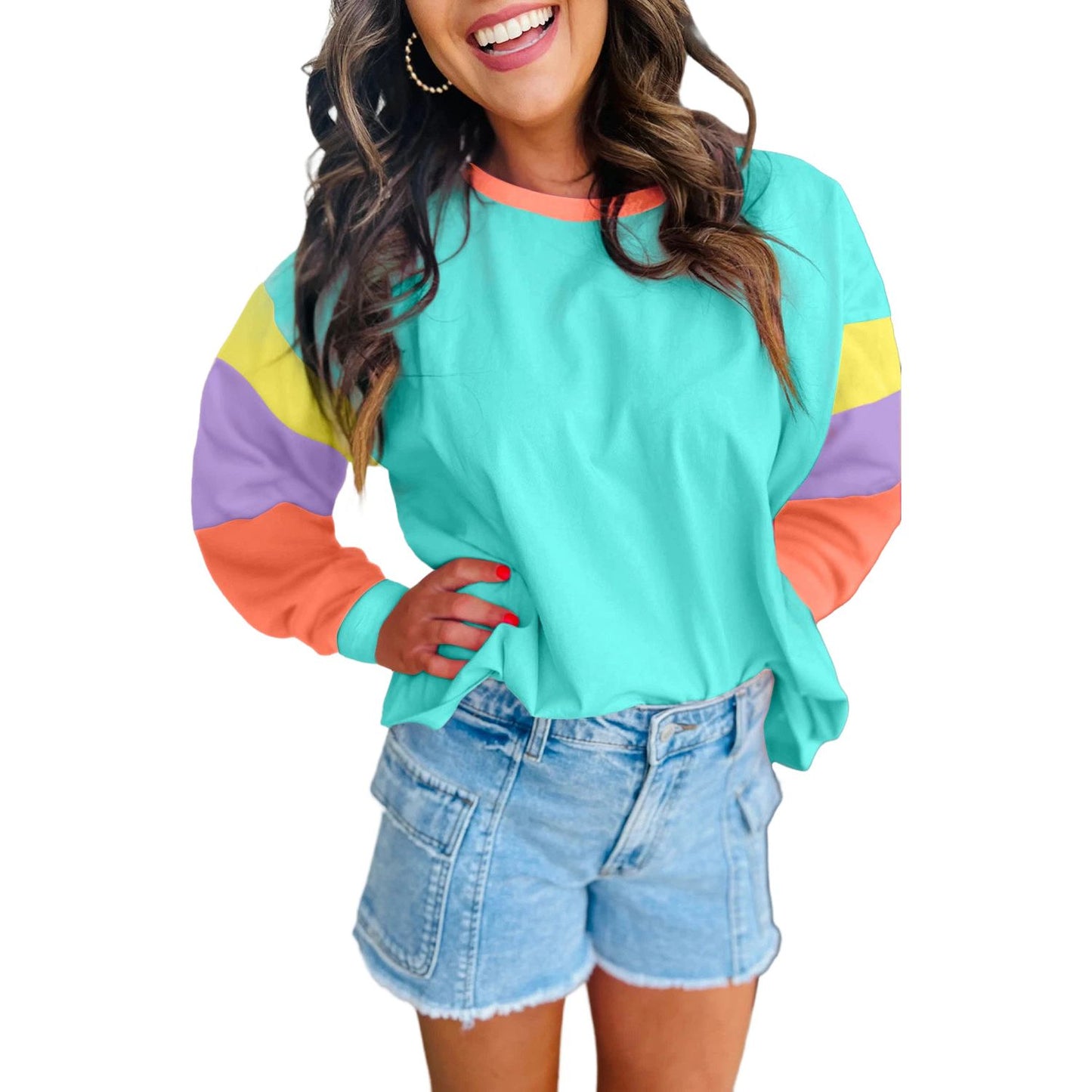 Living In the Moment Color Block Pullover