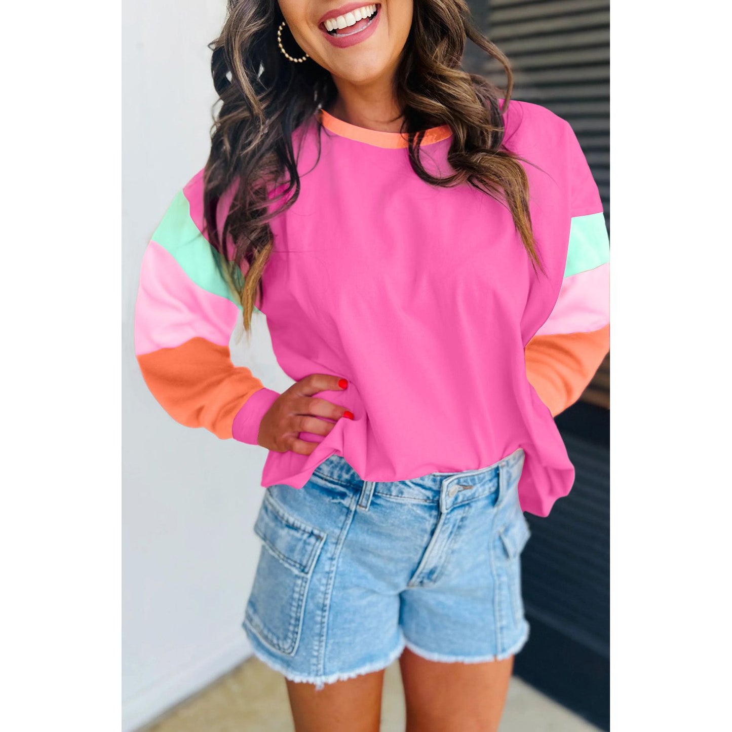 Living In the Moment Color Block Pullover