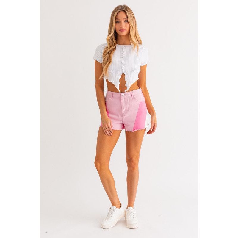 Life In Bloom Color Blocked Shorts