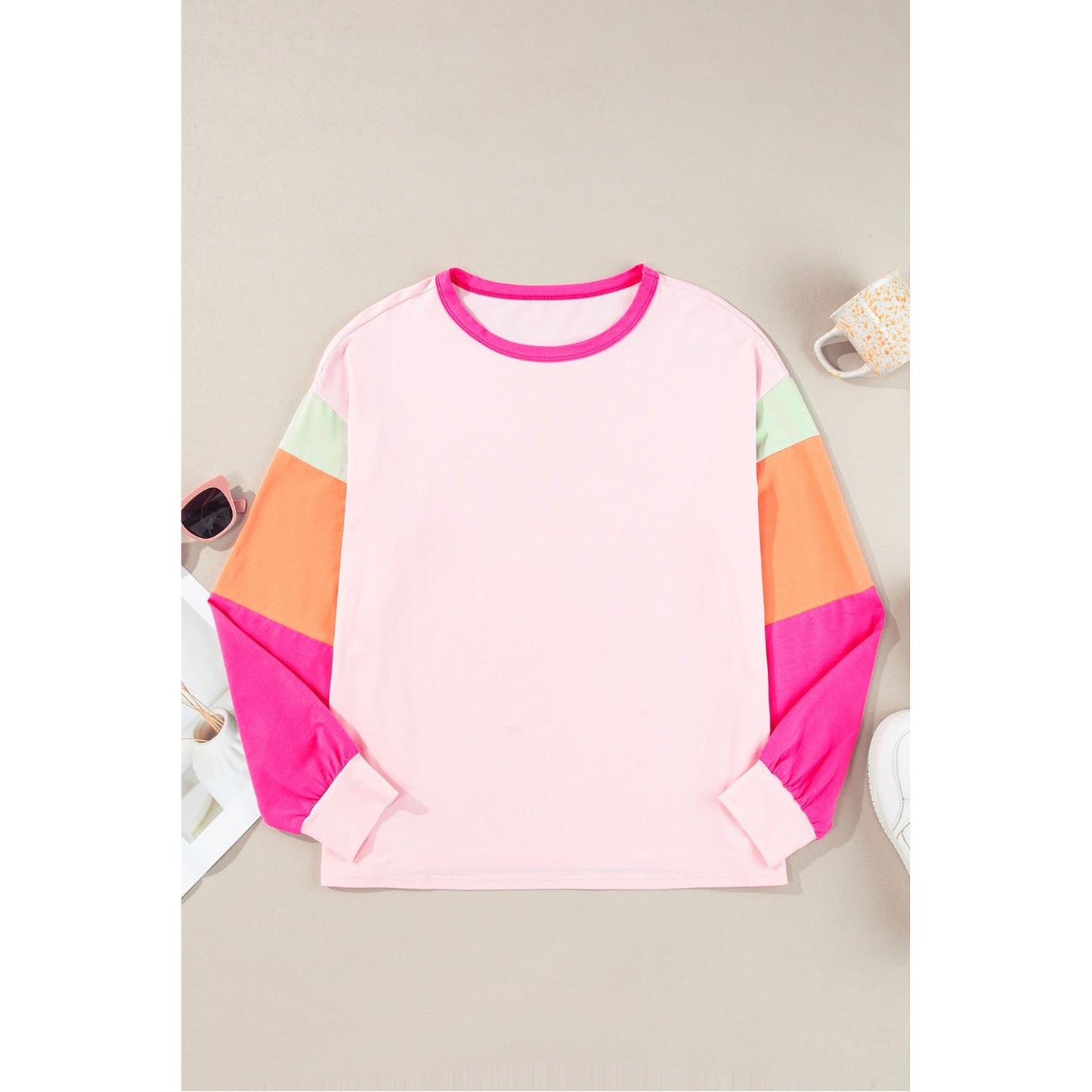 Living In the Moment Color Block Pullover