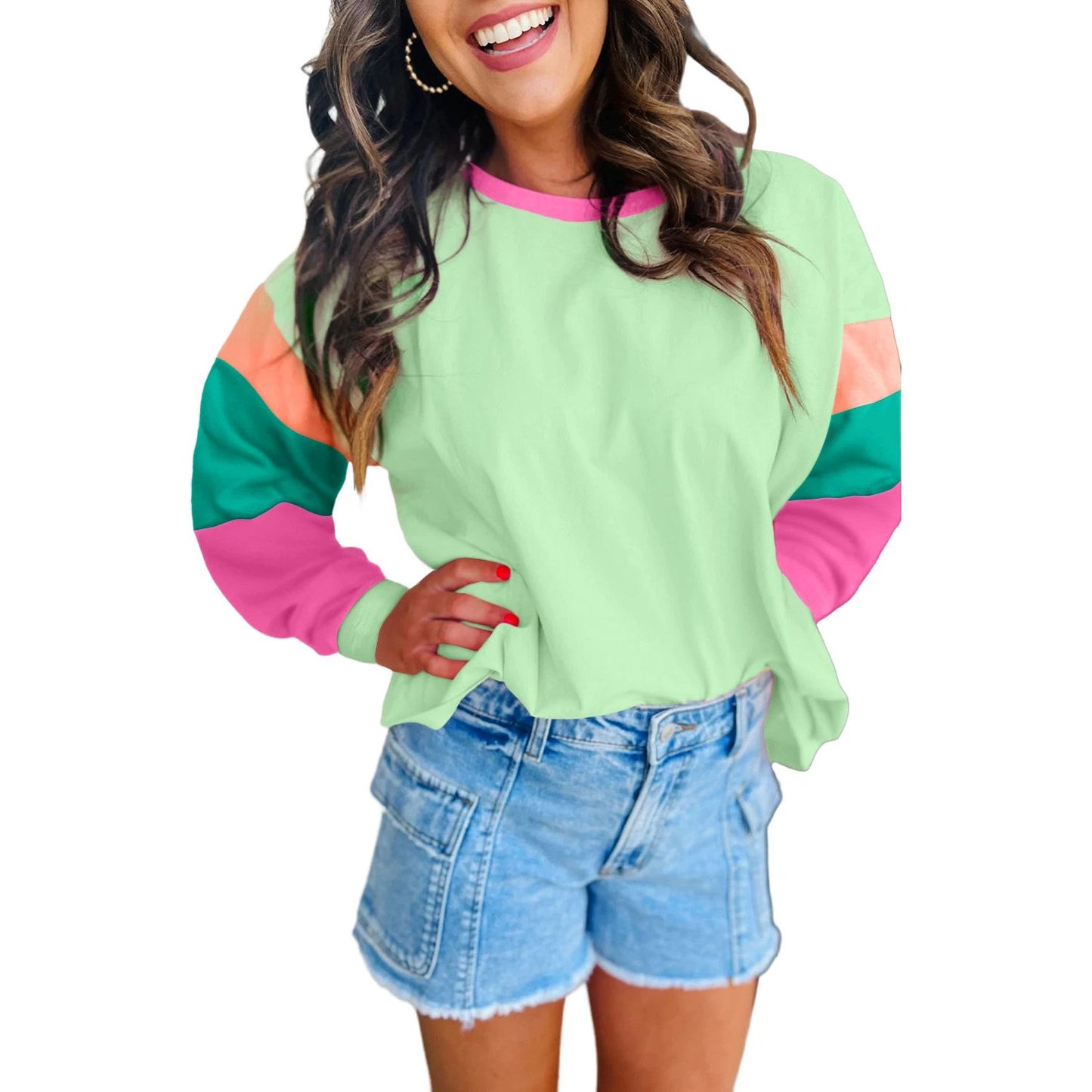 Living In the Moment Color Block Pullover