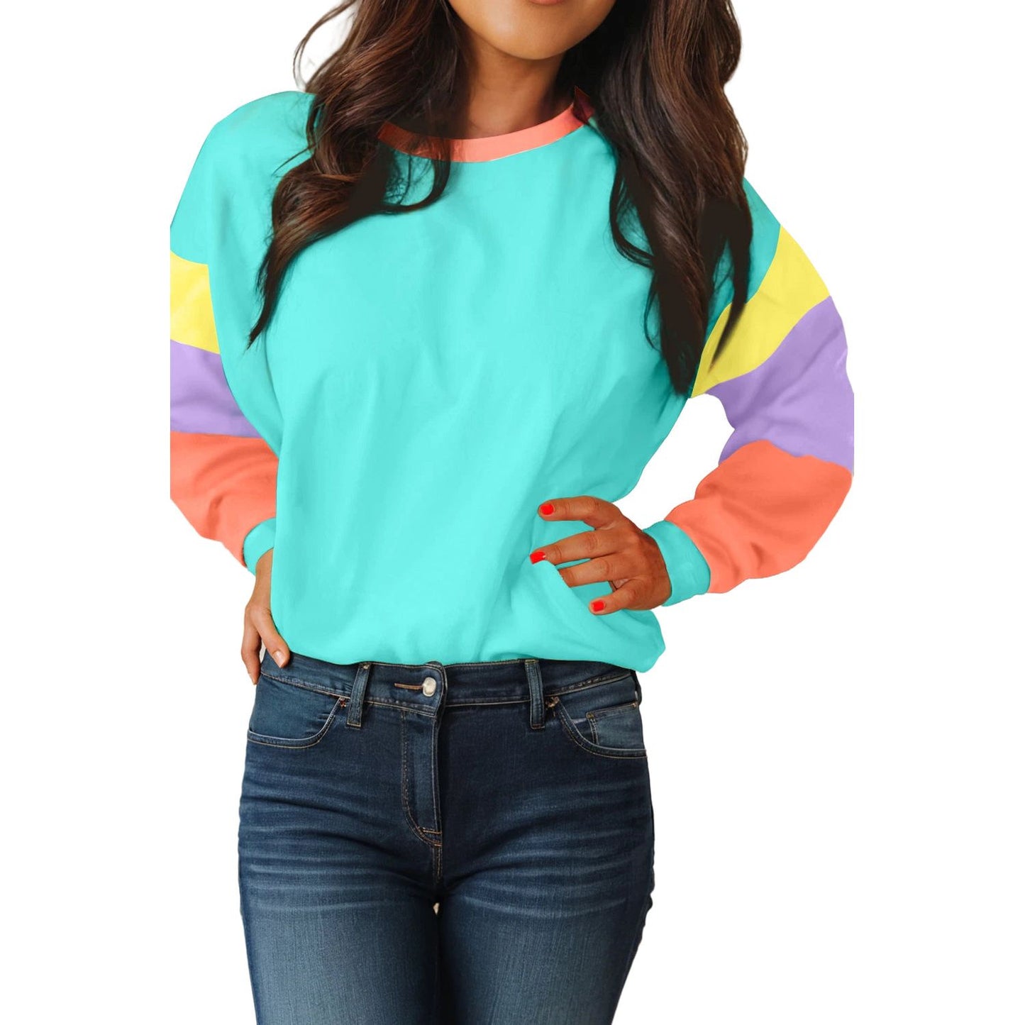 Living In the Moment Color Block Pullover