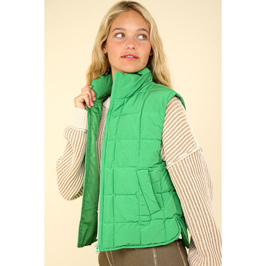 VERY J Zip Up Puffer Padded Warm Vest