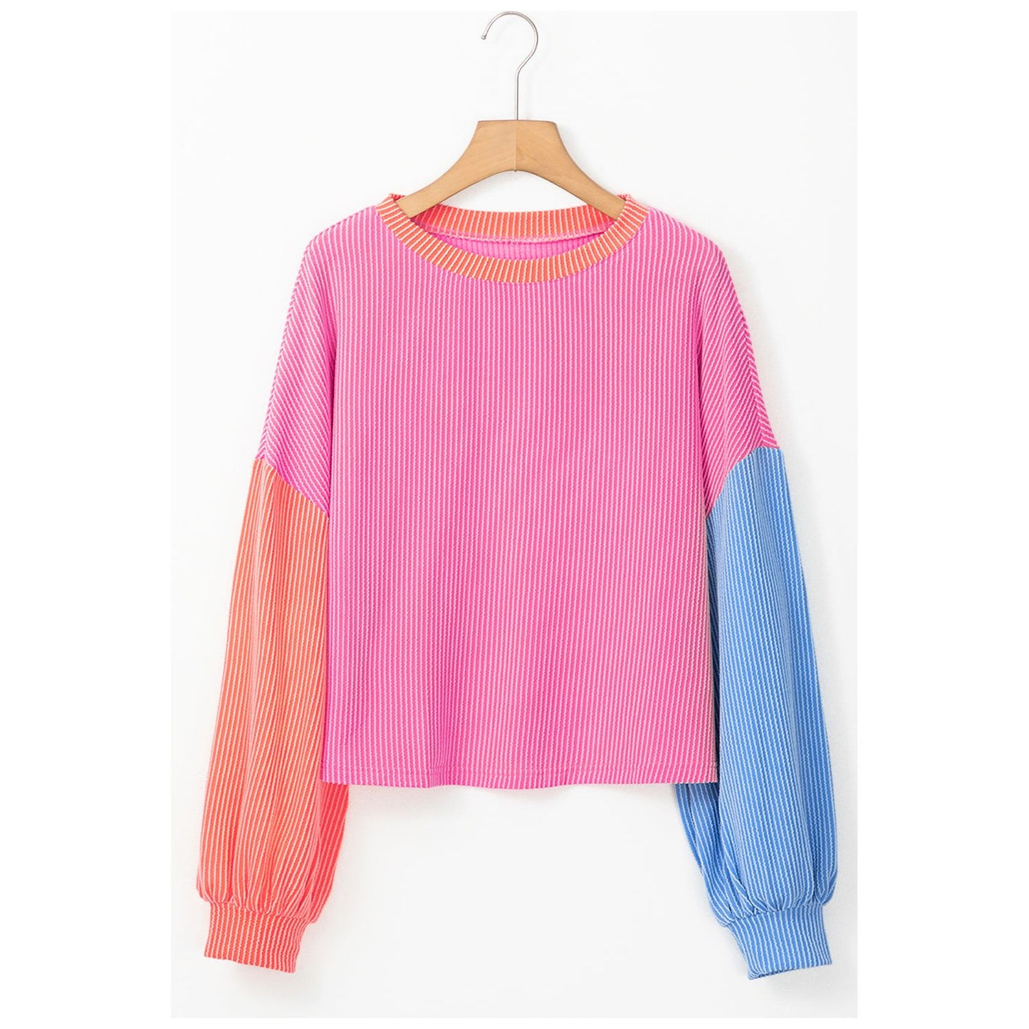 Holding Onto You Corded Colorblock Pullover