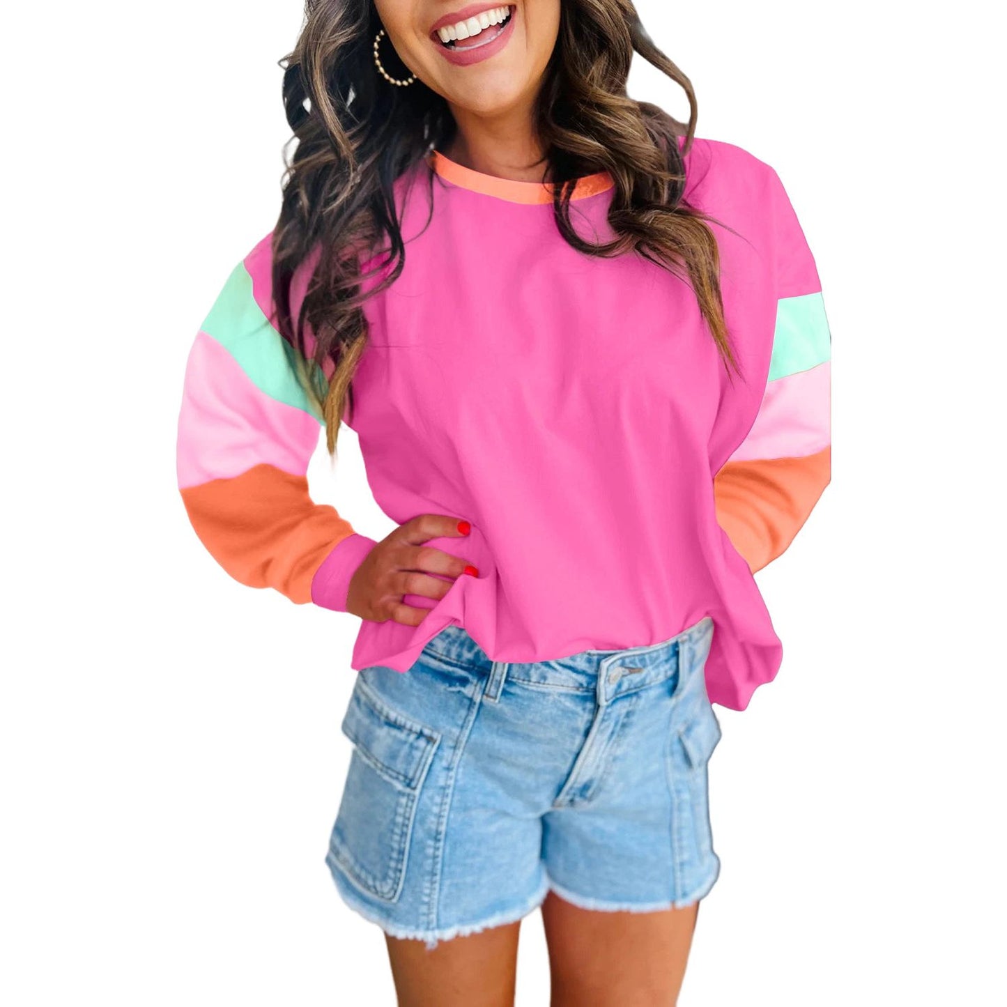 Living In the Moment Color Block Pullover