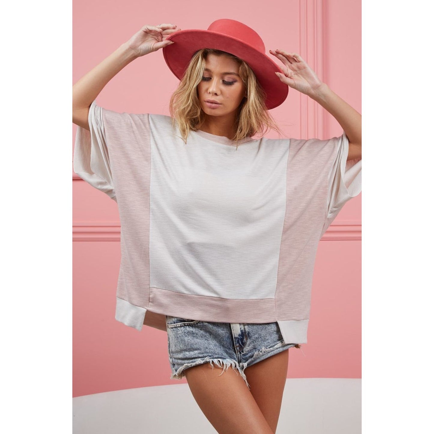 BiBi Color Block Round Neck T-Shirt