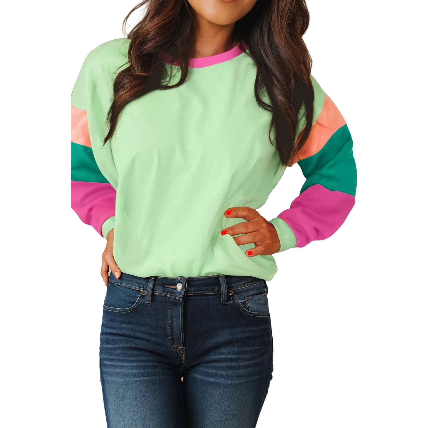 Living In the Moment Color Block Pullover