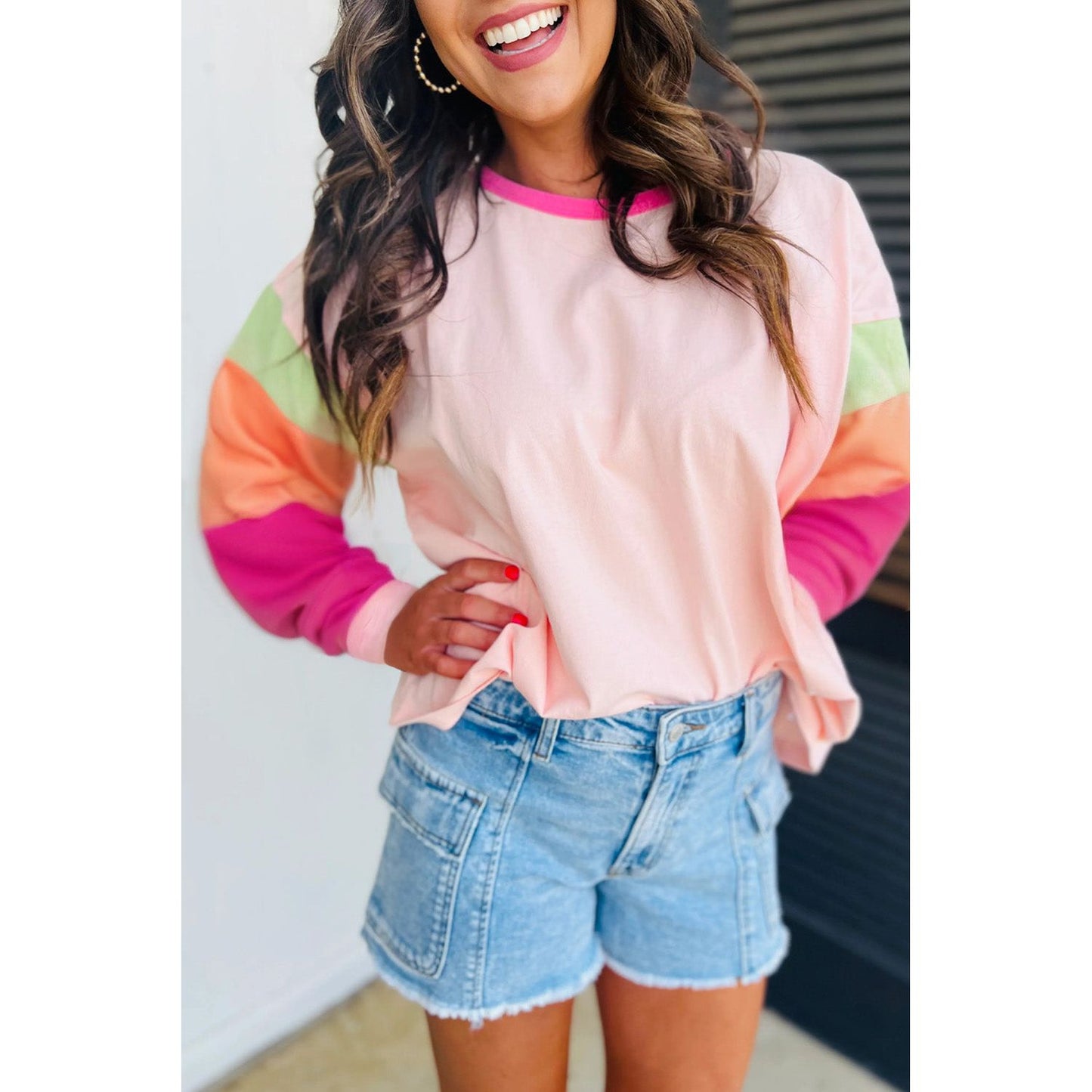 Living In the Moment Color Block Pullover