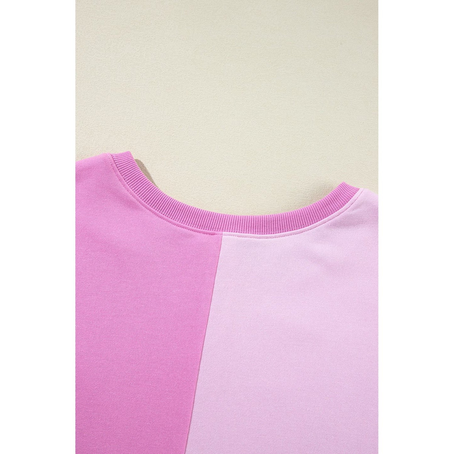 By the Fire Pink Colorblock Henley High Low Pullover