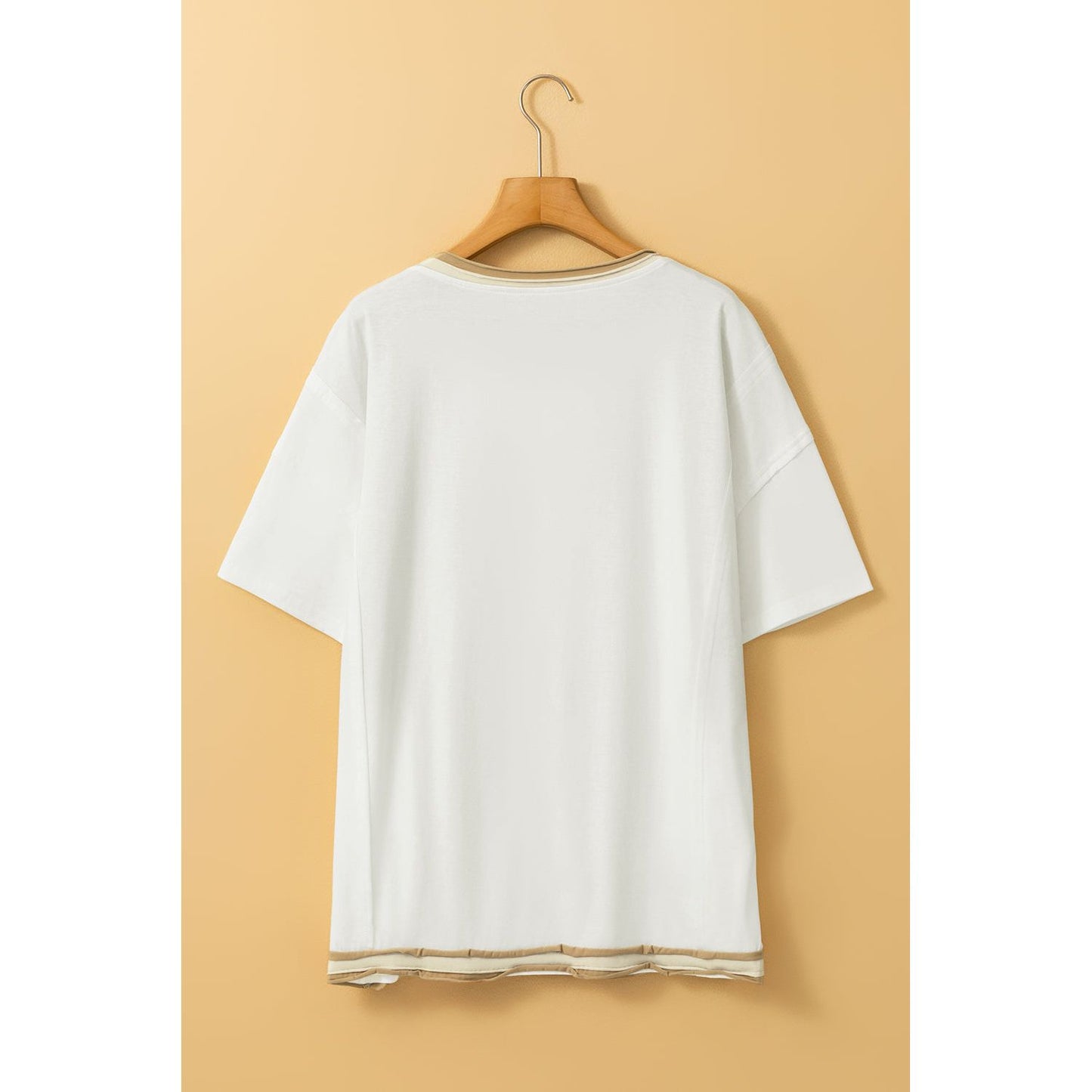 White Shooting Star Patched Oversized Tee