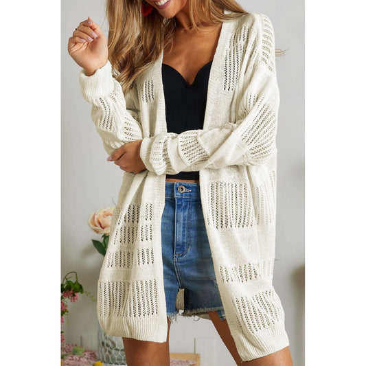 Date Night Lightweight Open Knit Tunic Cardigan