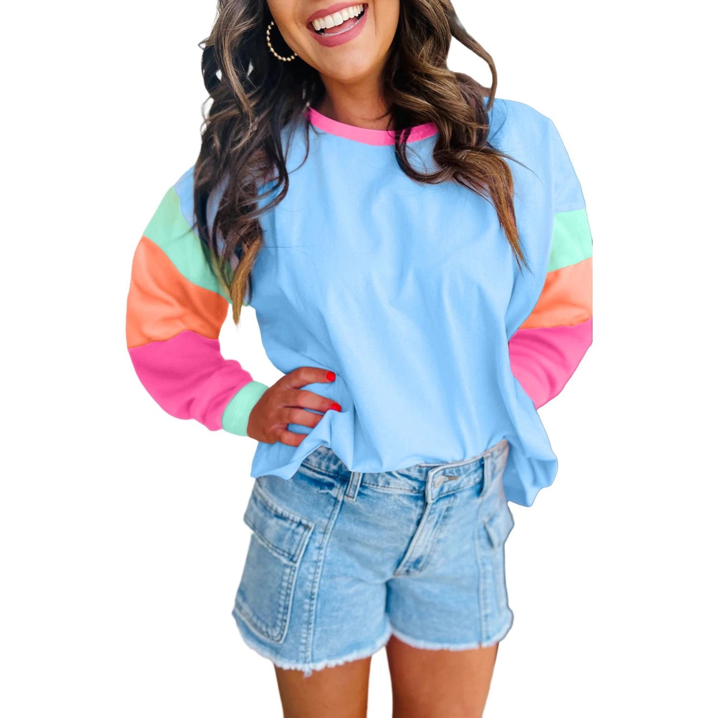 Living In the Moment Color Block Pullover