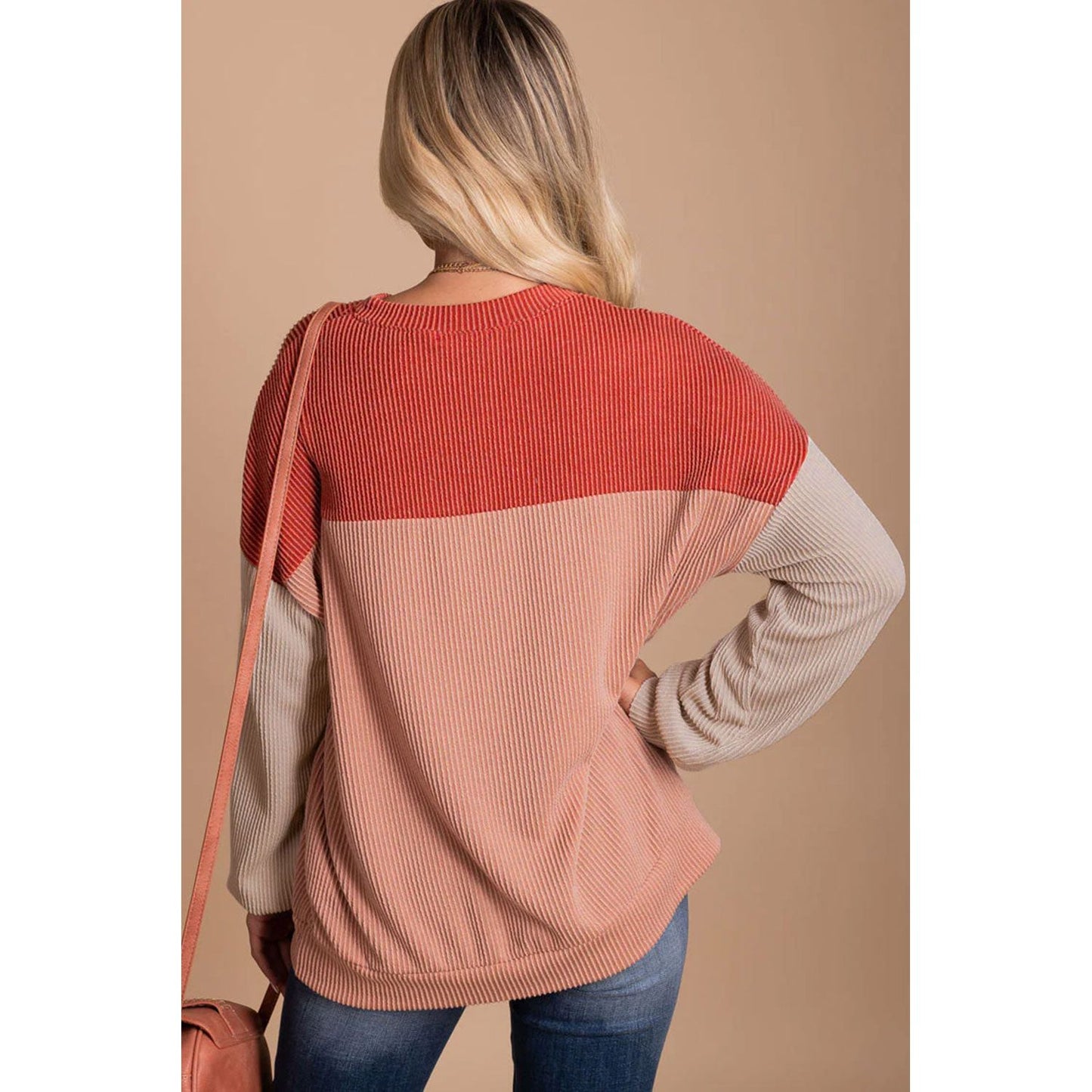 Letters Home Color Block Sweater