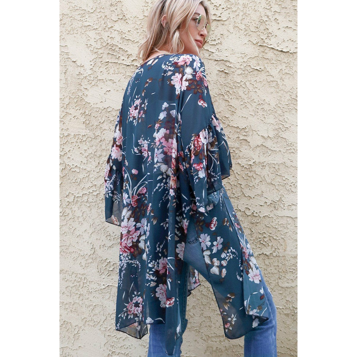 Floral Print Kimono