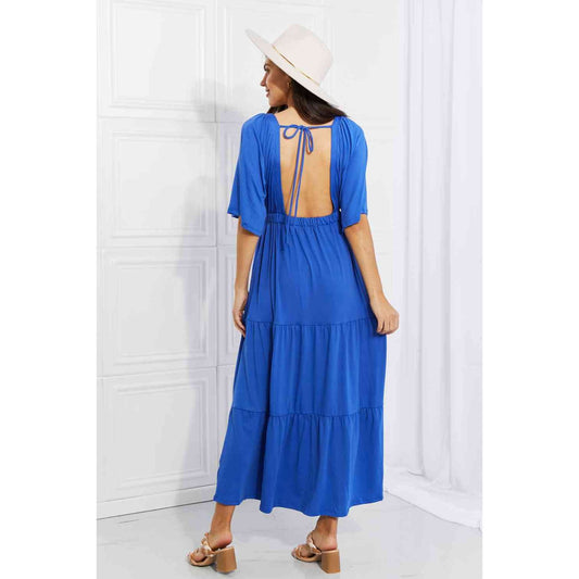 Culture Code Full Size My Muse Flare Sleeve Tiered Maxi Dress