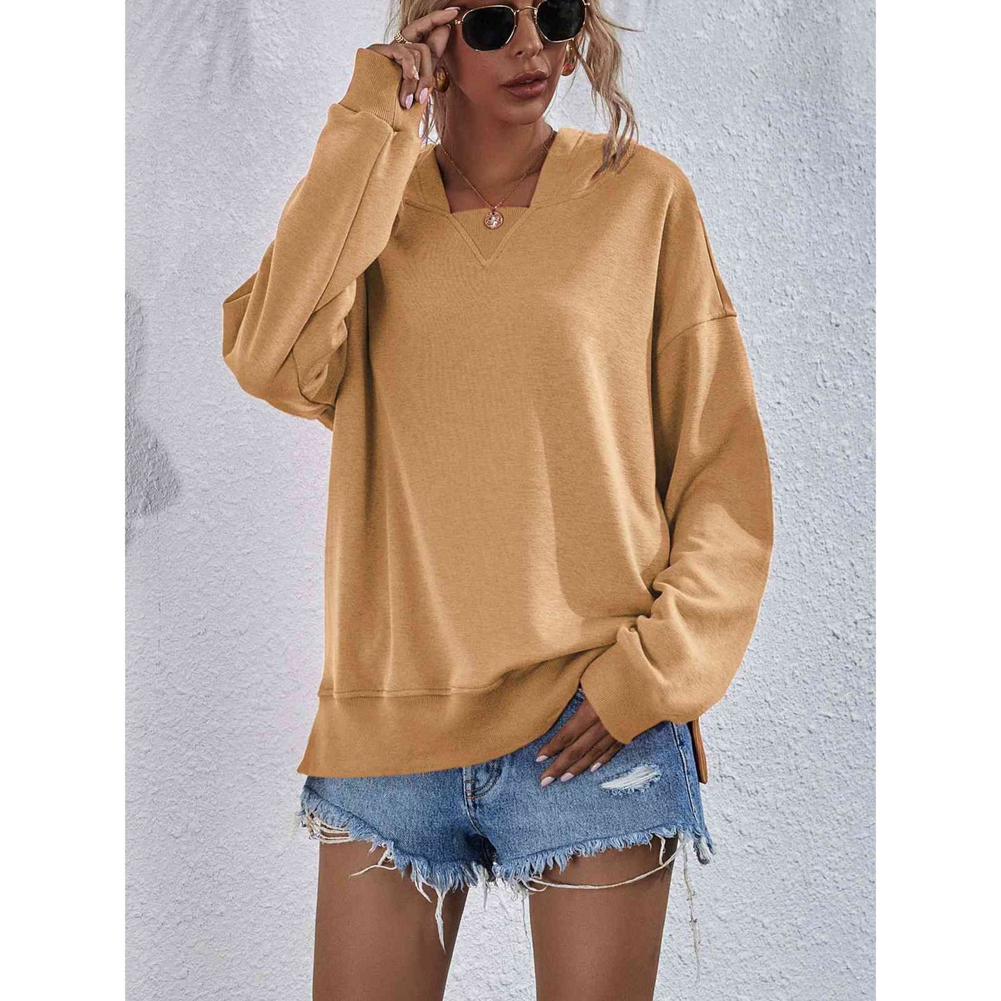 By Your Side Side Slit Hoodie